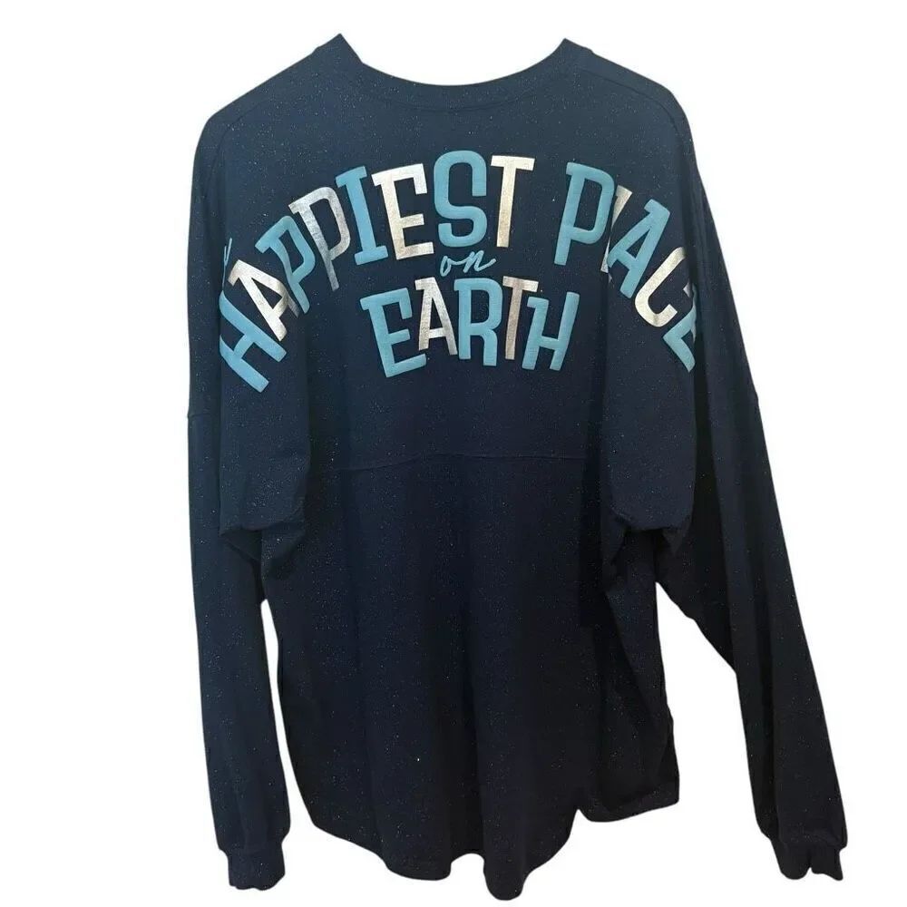 Disney Happiest Place on Earth 65th Anniversary Glitter Spirit Jersey Size XL Un